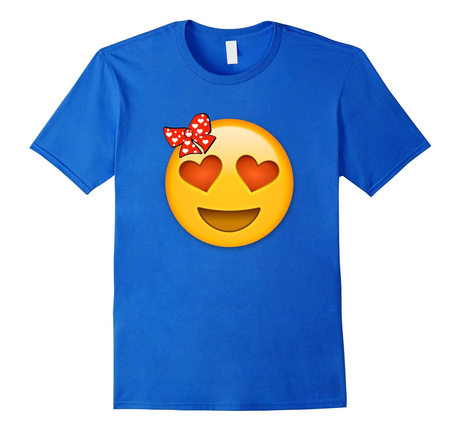 Emoji Shirt Heart Eyes Heart Bow Valentines Day Shirt Kids-anz