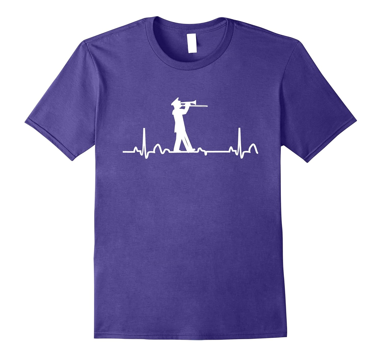 Trombone Heartbeat Shirt Marching Band Apparel Tee-ANZ