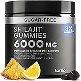 Shilajit Gummies 6000mg Equivalent (3X Stronger) – Himalayan Sourced + Ashwagandha + Turmeric – Lab Tested