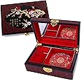lachineuse Lacquered Jewellery Box, Non Applicable, Cherry Trees Black and Red