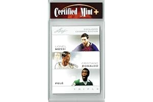 Certified Mint+ The TRIPLE Lionel Messi Pele Cristiano Ronaldo 2022 Leaf Legends Edition #LM-CR-P GOATS Greatest Soccer Card Ever Trading Card