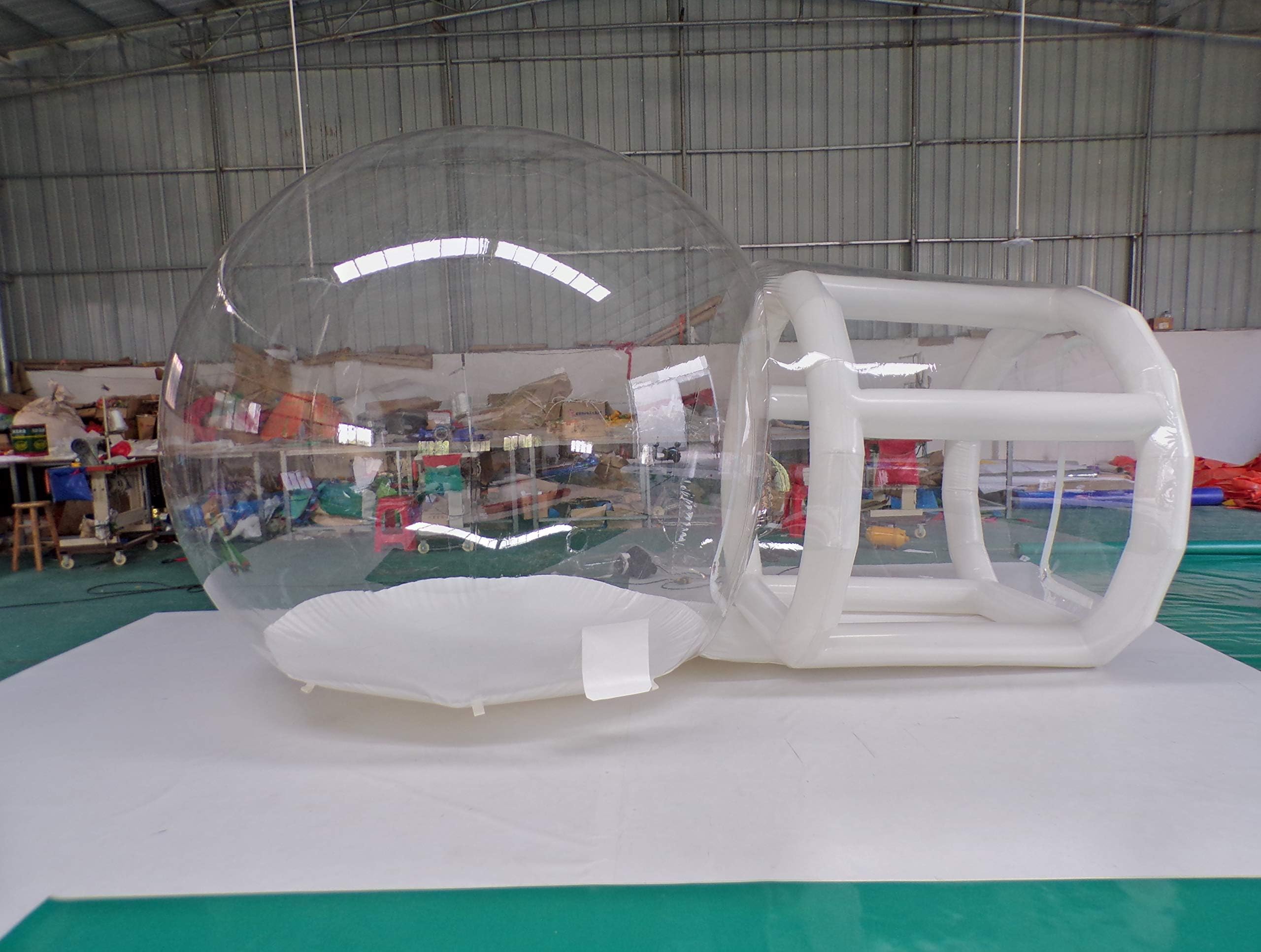 JYNselling Transparent Inflatable Bubble Camping Tent 2m Support Tunnel with Blower and Air Pump