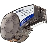 Brady M21-187-C-342 7' Length, 0.335" Width, B-342 Permasleeve Heat-Shrink Polyolefin, Black On White Color PermaSleeve Markers For BMP 21 Mobile Printer And IDPAL