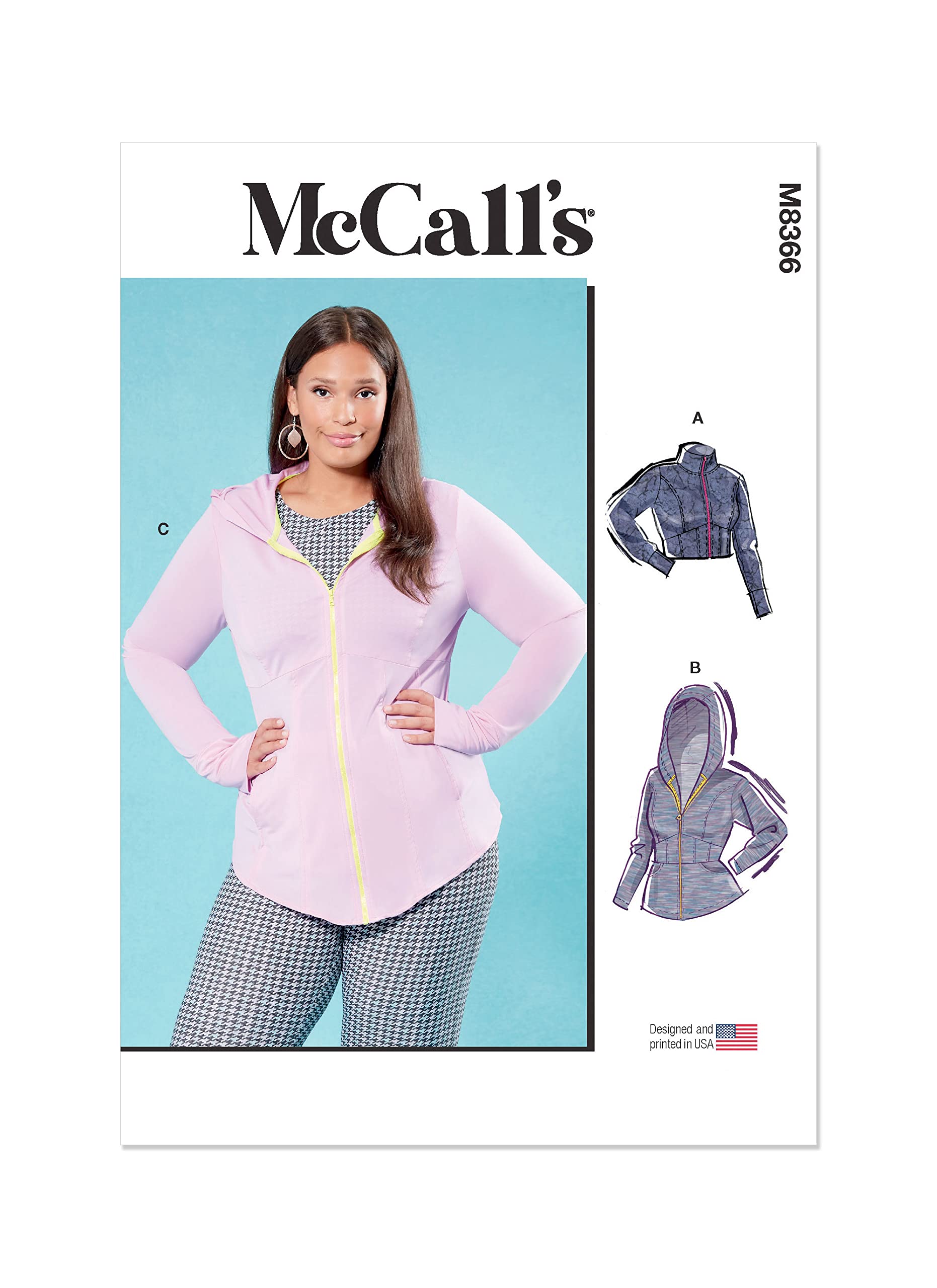 MCCALLS M8366W2 Women's Knit Corset Style Jacket W2 (20W-22W-24W-26W-28W)