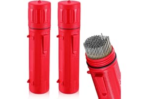 Simarro 2 Pcs Welding Rod Storage Tube 14 Inch Stick Welding Electrode Storage Tube Airproof Welding Rod Holder Waterproof Welding Rod Container for Welding Rod Canister (Red)