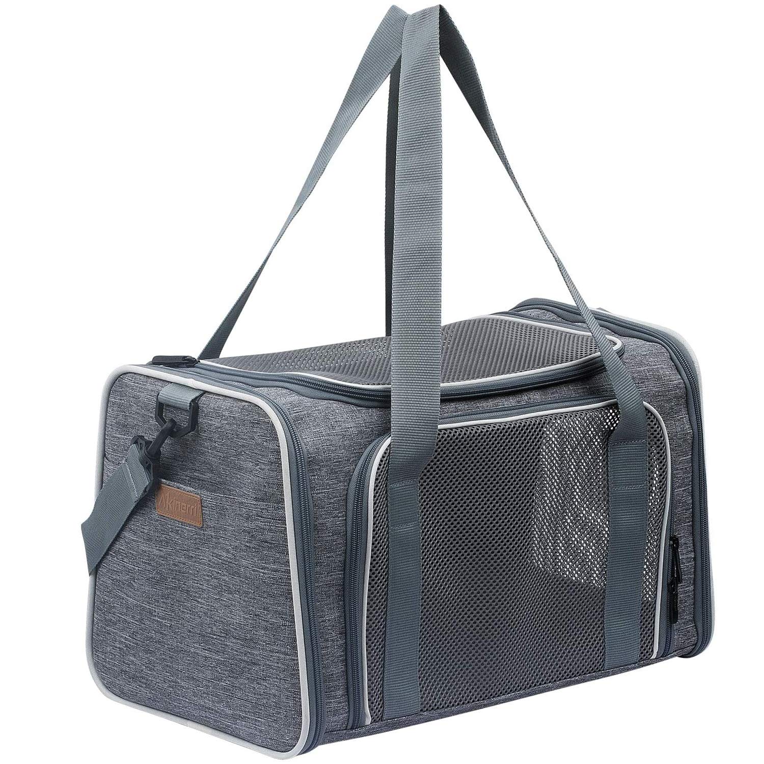 Akinerri Airline Approved Soft Sided Collapsible Pet Travel Carrier for Puppy and Cats