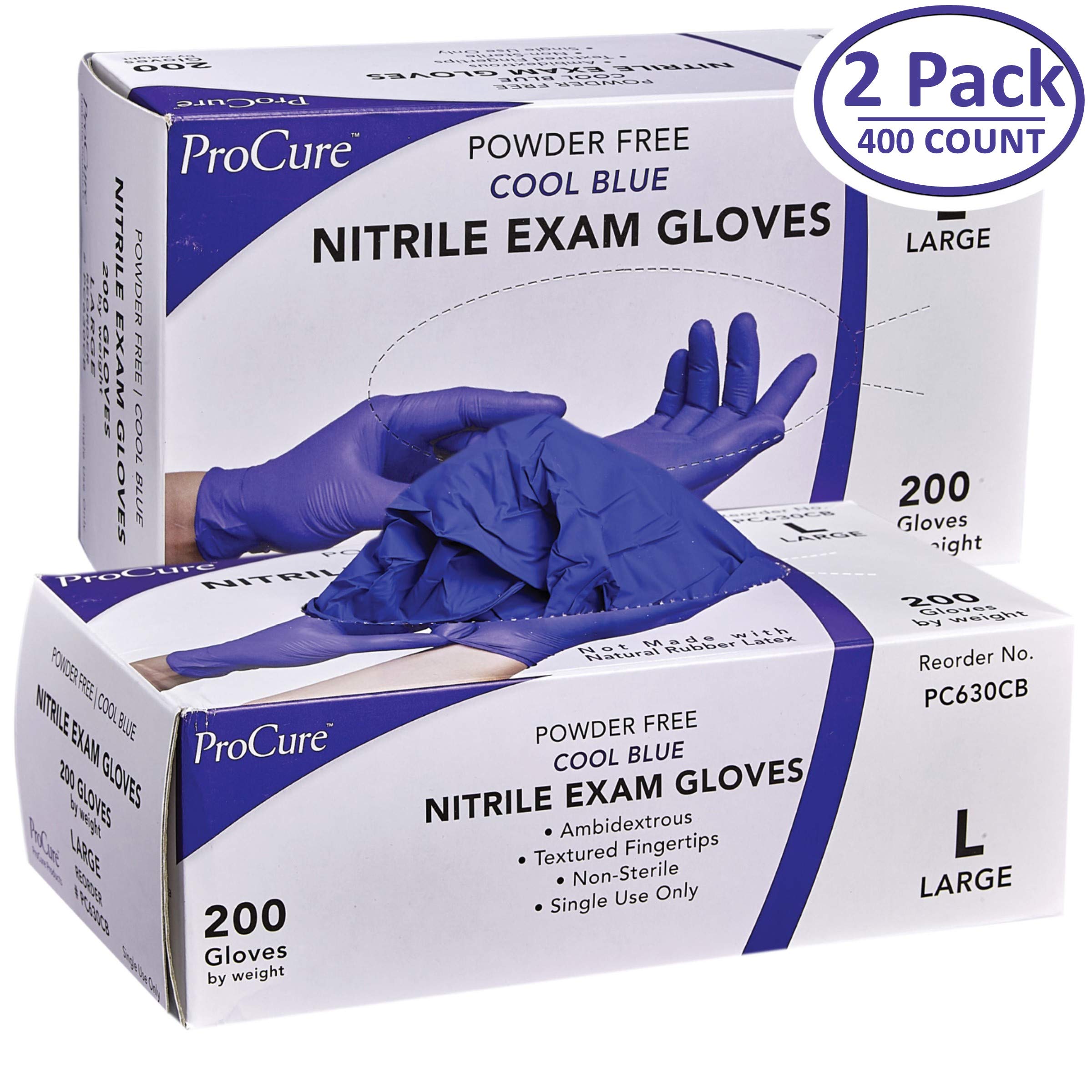 Amazon.com: ProCure Disposable Nitrile Gloves – 2 Pack