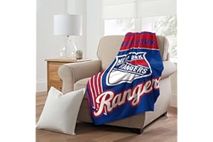 NORTHWEST Officially Licensed New York Rangers NHL Team Throw Blanket 46″×60″ – Licensed Microfiber Throw with Hockey Logos for Fans, Dorms, Game Day Couches & Fan Caves