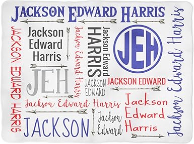 monogrammed baby blankets amazon