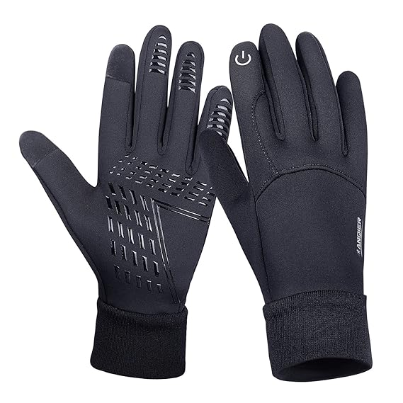 coskefy Fahrradhandschuhe Winter Handschuhe Damen Herren Sport Warm Touchscreen Laufen Arbeit Outdoor Gloves Rutschfest Windd