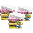 ARCLIBER Cleaning Scrub Sponge,Cellulose Non-Scratch for Kitchen,Bathroom,Cars,Colorful Compressed Sponge (18 Pack)