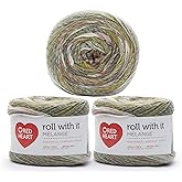 Red Heart Roll with It Melange Theater Yarn - 3 Pack of 150g/5.3oz - Acrylic - 4 Medium (Worsted) - 389 Yards - Knitting/Croc