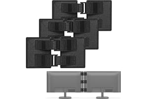 3-Pack Monitor Connector Alignment Clips with Adhesive — Monitor Accessories, Easy No-Tool Setup for Monitor Rigs & Sim Racin
