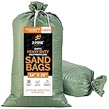 Empty Sand Bags, with Ties – Green 14" x