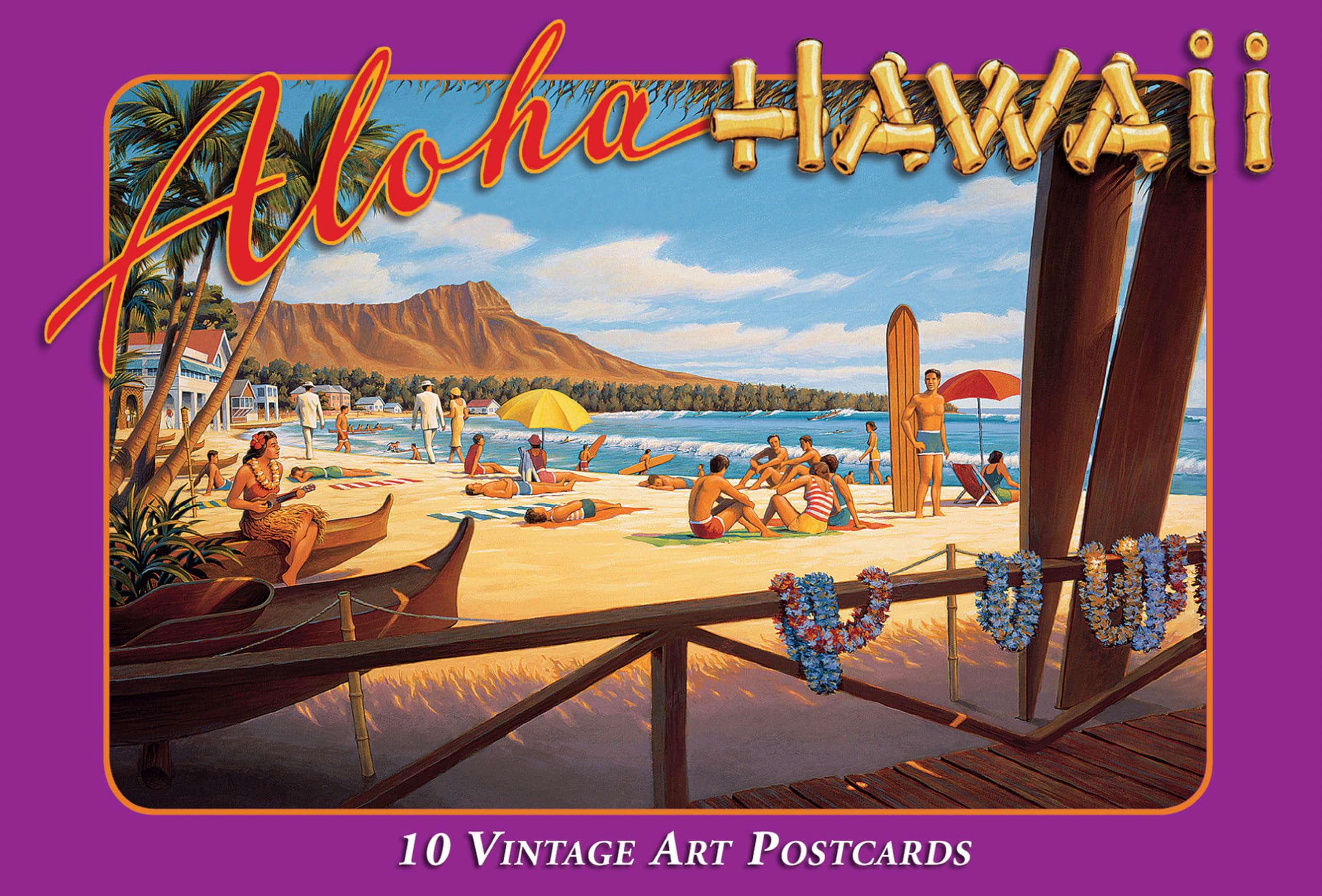 Pacifica Island Art Hawaiian Vintage Postcards Set of 10 - Aloha Hawaii