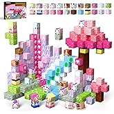 GobiDex Magnetic Blocks Kid Building Toys for 3+ Years Old Girls, STEM Sensory Gifts for Princess, Kids Magnets Build MagWonder World Game for Toddler