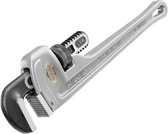 RIDGID 31095 Model 814 Aluminum Straight Pipe Wrench, 14-inch Plumbing Wrench