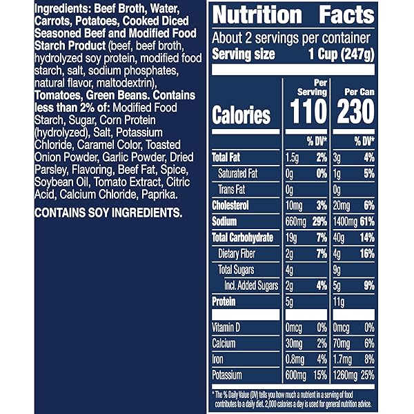 PROGRESSO BEEF POT ROAST WITH COUNTRY VEGETABLES SOUP, RICH AND HEARTY CANNED SOUP, GLUTEN FREE, 18.5 OZ