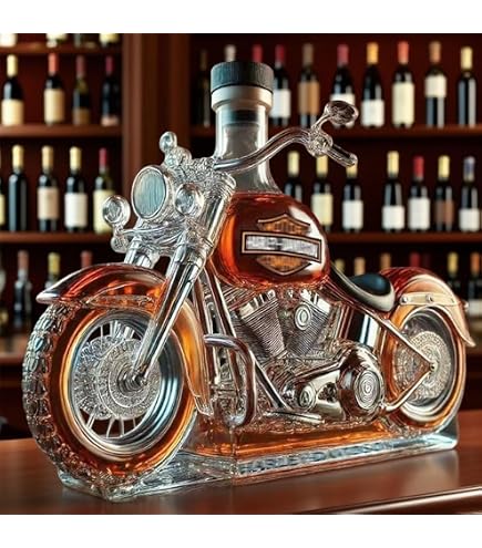Harley Davidson Silhouette Bar & Shield Stemless Wine Glasses | CAVES
