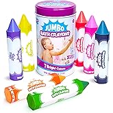 Tub Works® Smooth™ Jumbo Bath Crayons Bath Toy | Nontoxic, Washable Bath Crayons for Toddlers & Kids | Unique Formula Draws S