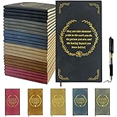 AltruPath 30 Sets Employee Appreciation Gift Set, A6 Faux Leather Notebook with Gold Foil Motivational Quote & Ergonomic Retractable Gel Pen, Ideal for Coworkers, Teachers & Volunteers