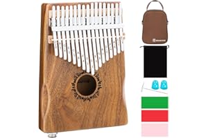 Kalimba Thumb Piano 17 Keys RANMING Mbira Finger Piano Kalimba Gifts for Adults Kids Beginners With Portable Handbag and Tune Hammer Thumb Pianos Finger Harp (Acacia-Pickup)