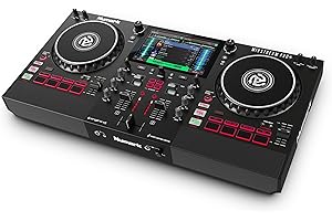 DJ Controller with Stem Separation, 2 Decks, Wi-Fi Streaming, Mixer, 7" Touchscreen, Speakers, works with Serato and Virtual 