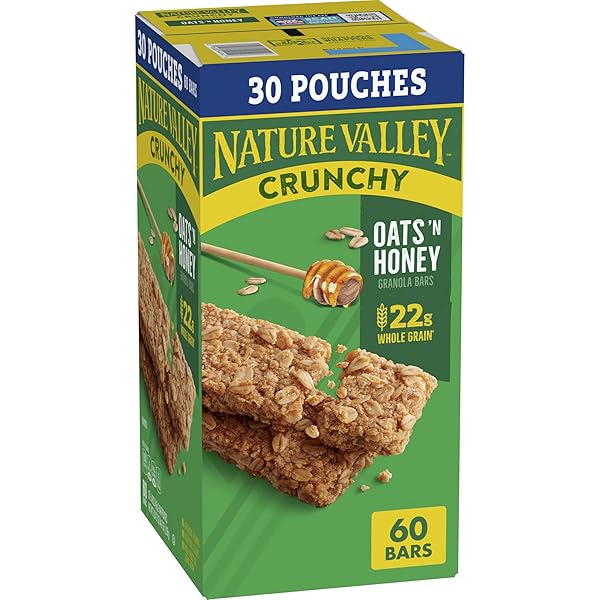 NATURE VALLEY CRUNCHY OATS ‘N HONEY GRANOLA BARS,...
