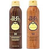 Sun Bum Original Spf 30 and 50 Sunscreen Spray Vegan and Hawaii 104 Act Compliant (Octinoxate & Oxybenzone Free) Broad Spectrum Moisturizing UVA/UVB Sunscreen With Vitamin E 2 Pack