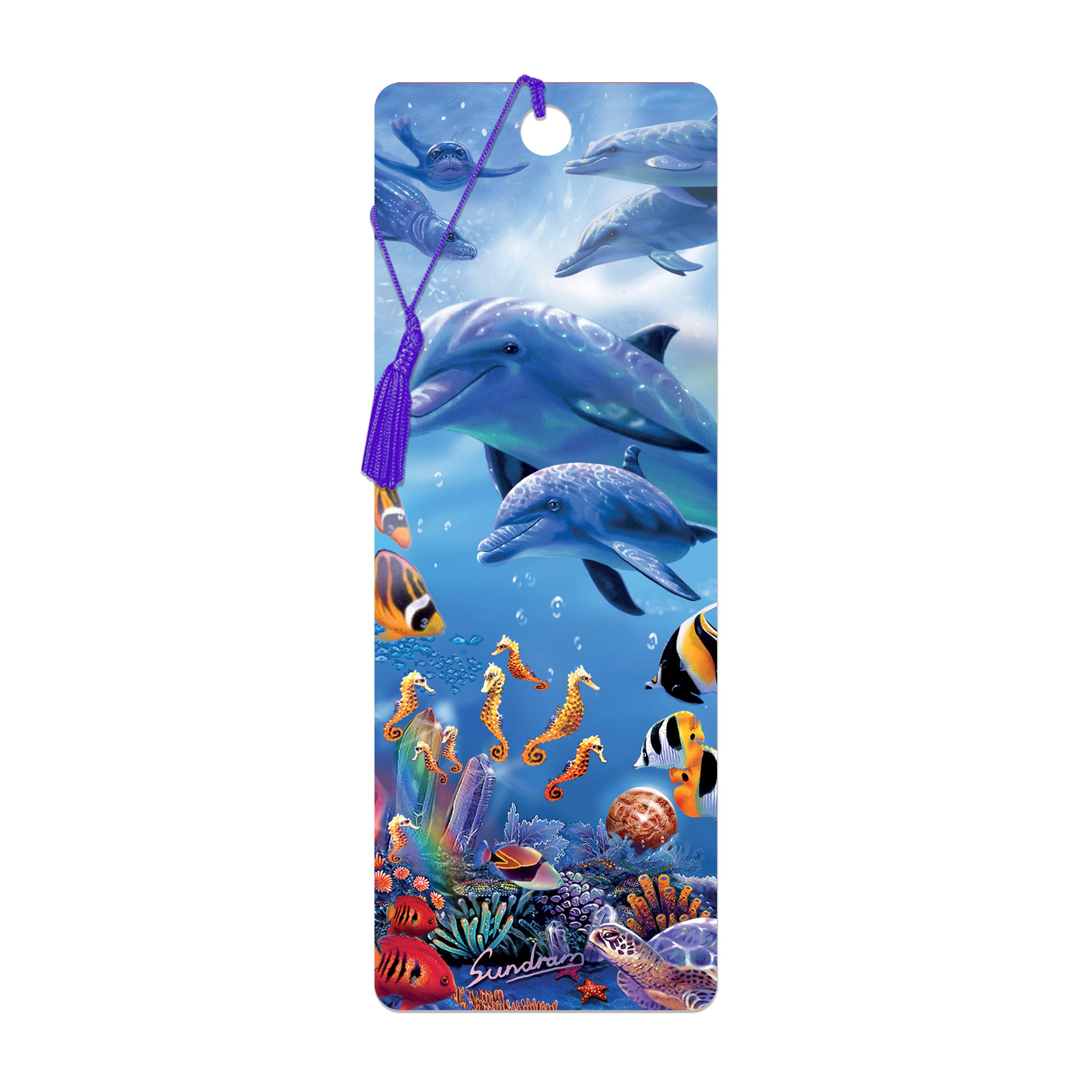 3D LiveLife Bookmark - Seahorse Kingdom from Deluxebase. A Sealife Bookmark with lenticular 3D Artwork Licensed from Renowned Artist Steve Sundram โ image 1