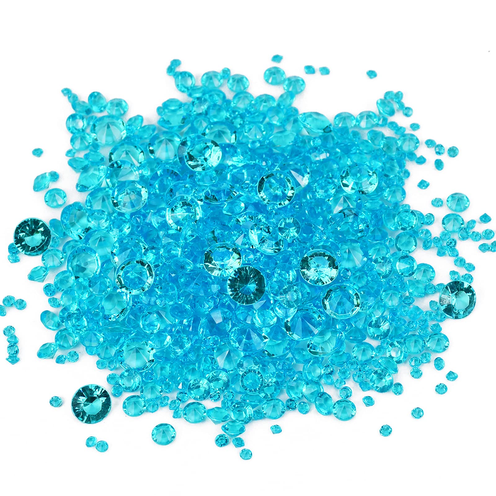 RICEEL Acrylic Gem Crystals, 4000 Pcs Vase Beads 3mm 6mm 10mm Table Scatter Diamonds Rhinestones for Table Decoration Filler Christmas Wedding Birthday Party