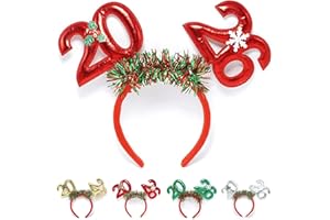 LENOAPHYS 【4 Colors】 2026 Headbands for Women NYE Headband Happy New Year Headbands New Years Eve Party Supplies