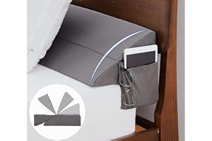 Limthe King Bed Wedge Pillow for Headboard,Adjustable Bed Gap Filler,Mattress Wedge,Headboard Pillow for Close The Spacer(0-7") Between Mattress and Headboard/Wall(Grey 76"x10"x6")