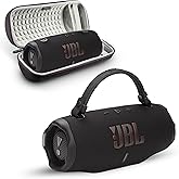 Charge 6 Portable Bluetooth Speaker | IP68 Waterproof, DustProof, and DropProof, Outdoor Wireless Audio | 28Hrs Playtime Megen Hardshell Protection Case (Black)