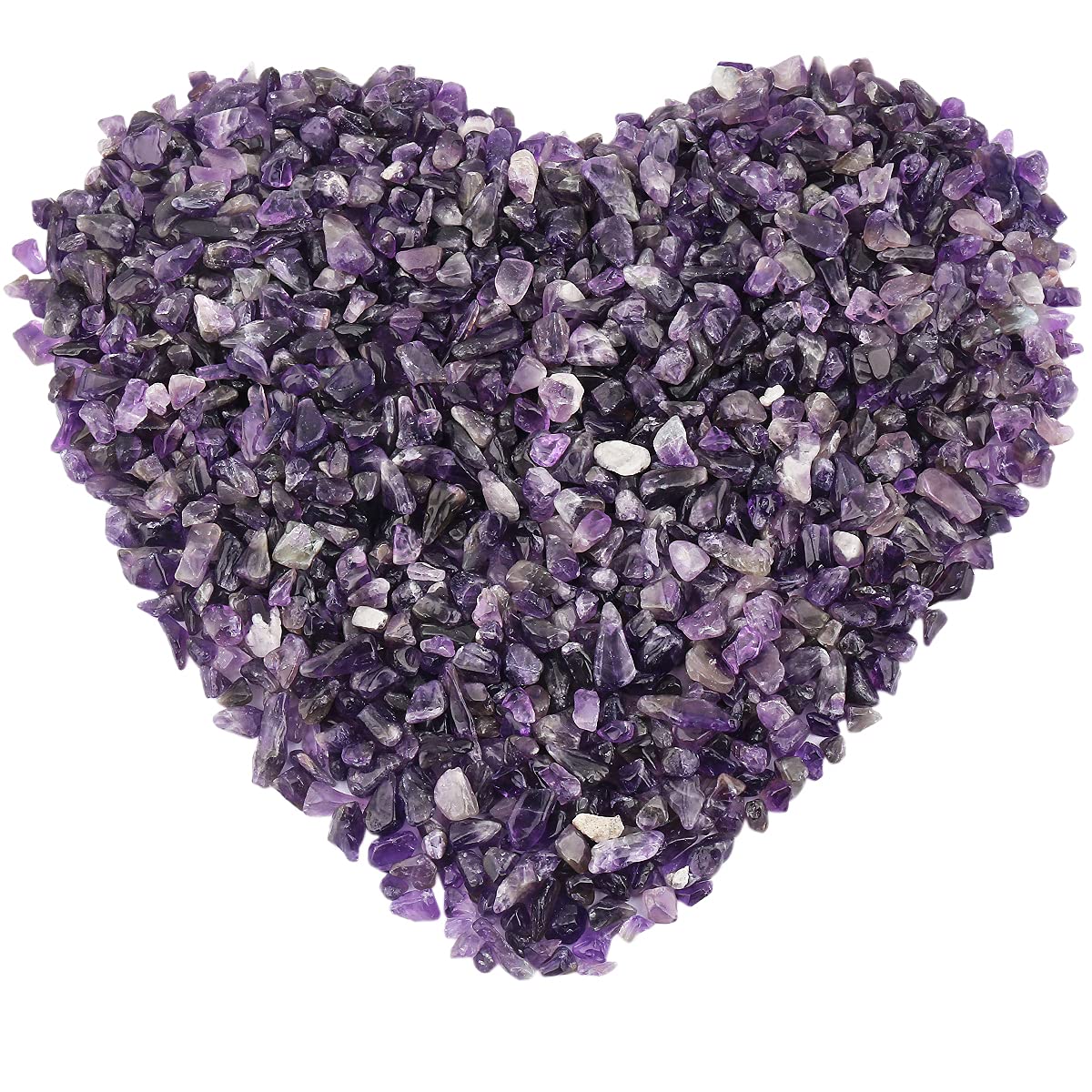 mookaitedecor 1 Pound Amethyst Tumbled Chip Stones Crushed Tumblestone Crystals Healing Home Decoration