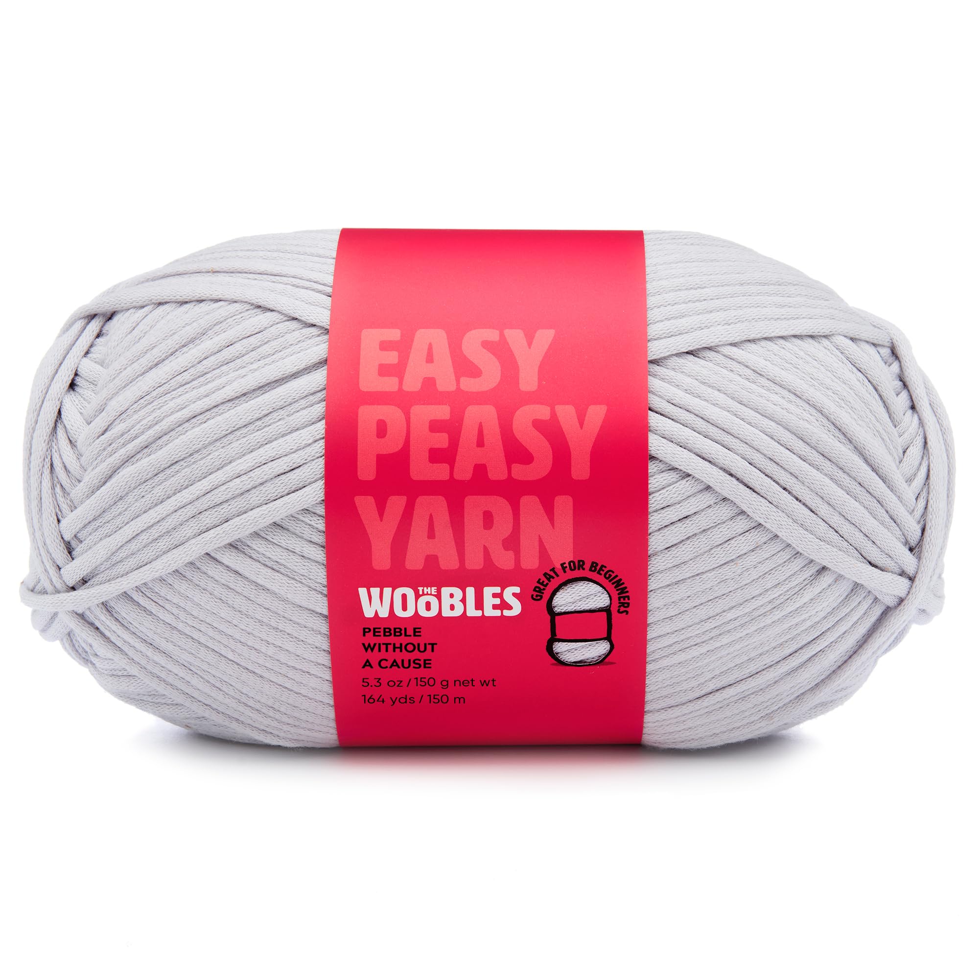 The Woobles Easy Peasy Yarn, Crochet & Knitting Yarn for Beginners with Easy-to-See Stitches - Yarn for Crocheting - Worsted Medium #4 Yarn - Cotton-Nylon Blend