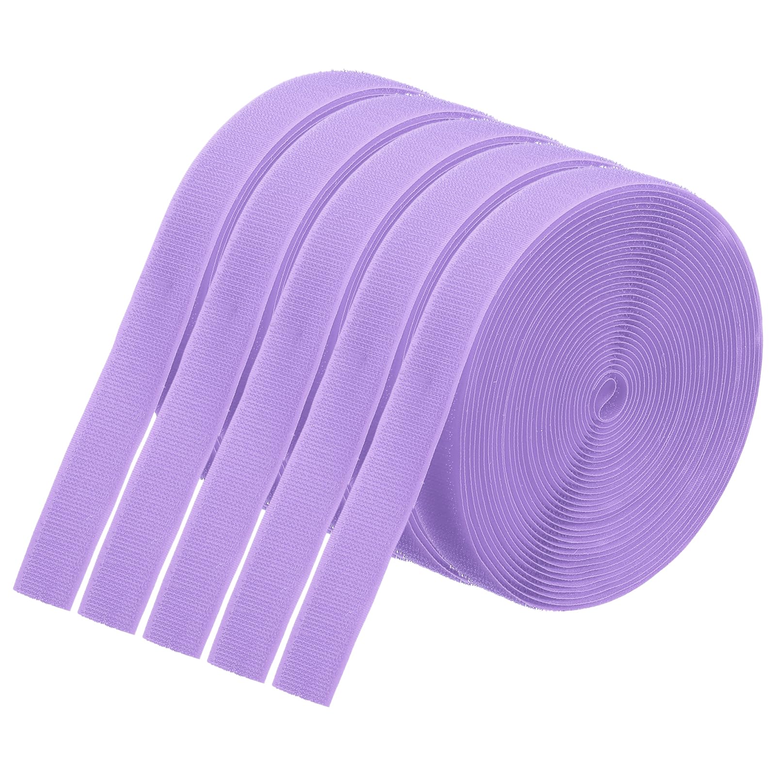 PATIKIL 26.25 Feet Carpet Marker Strips, 5 Rolls Nylon Carpet Strips Spots Hook Tape for Classroom Floor Decoration Teacher Education Social Distance, Purple