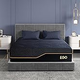 EGOHOME 14 Inch Twin Memory Foam Mattress for Back Pain, Cooling Copper Gel Bed in a Box, Foam Made in USA, CertiPUR-US Certified, Therapeutic Medium Firm, Daybed 38x75x14 Black