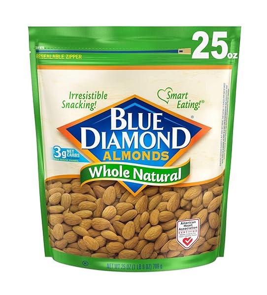 BLUE DIAMOND ALMONDS WHOLE NATURAL RAW SNACK NUTS,...