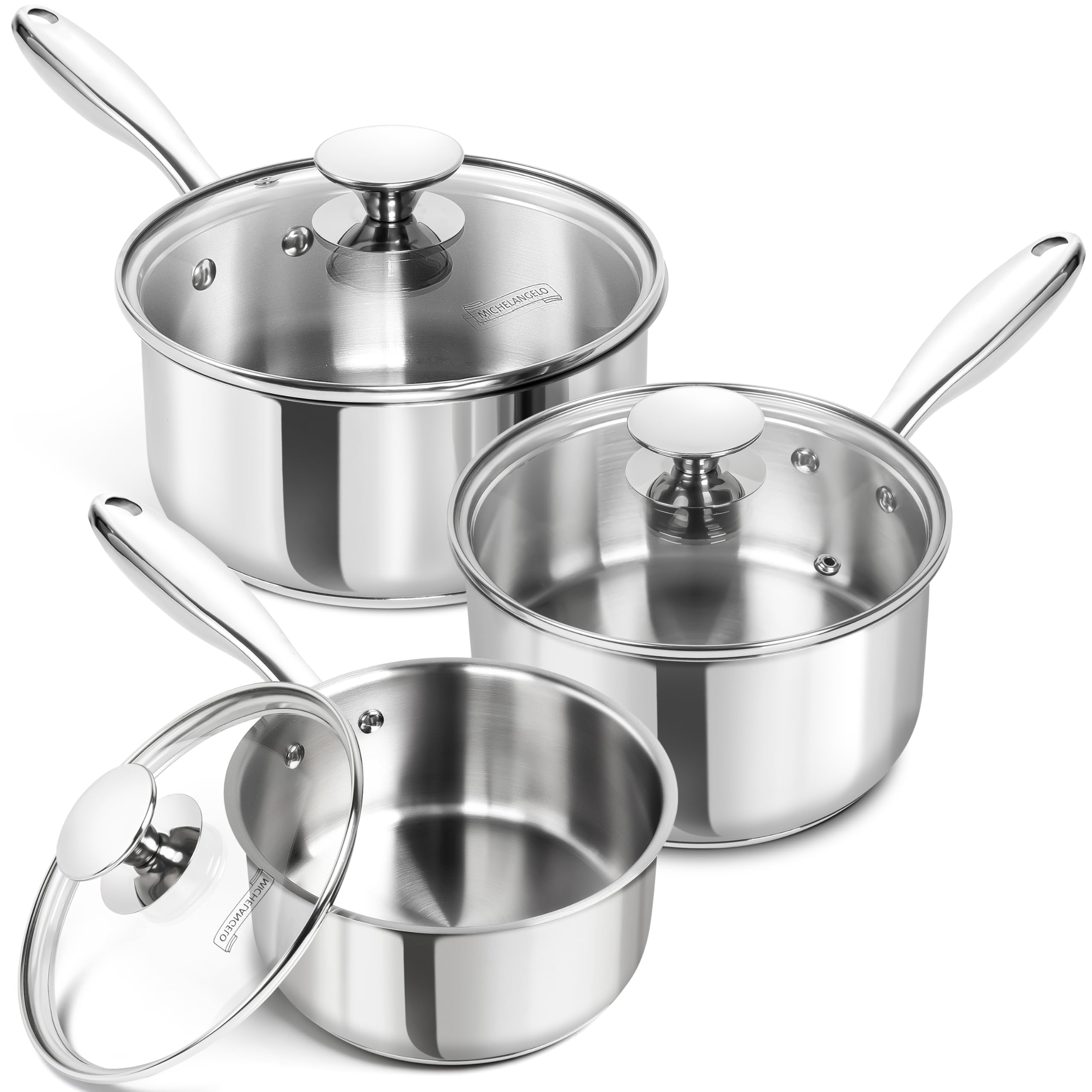 Blackmoor stainless steel saucepans suitable for induction electric