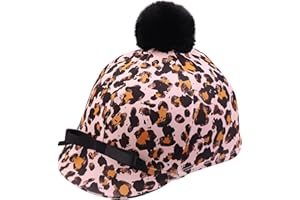 Harrison Howard Equestrian Riding Helmet Cover with Cute Bow Cover ONLY, Helmet NOT Included
