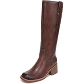 Dr. Scholl's Shoes Women's Joplin Knee High Boots, Comfortable Western Boot | Block heel boot, Side zipper, Soft cushioned footbed, Roomy fit, Arch support, Western boots, Lightweight design, Square toe