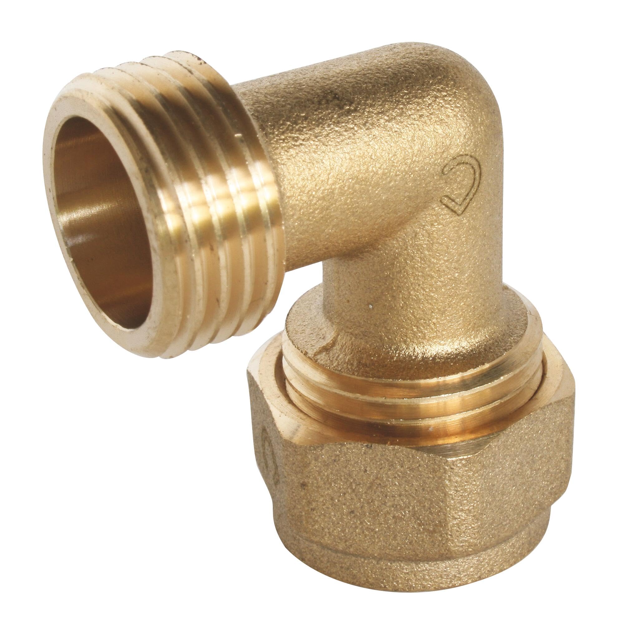 SOMATHERM FOR YOU - Compression Elbow Fitting (Screw) for Per Tube Diameter 25 - Male 26/34 (1 Inch) 2774-25-26 Multicoloured