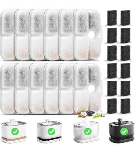 thumbnail image 2 of 20pk Cat Water Fountain Filter For PETLIBRO® Dockstream PLWF005/PLWF115 2 of 10