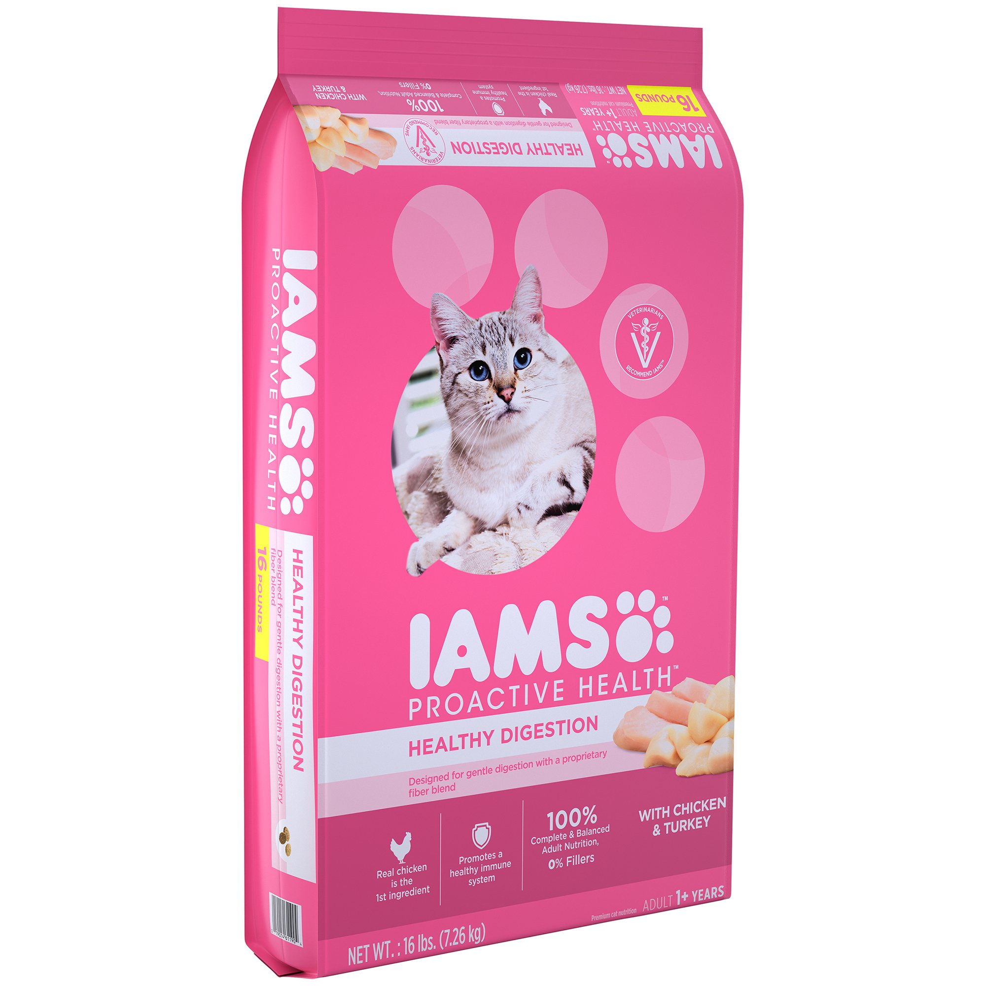 IAMS PROACTIVE HEALTH Adult Healthy Digestion Dry Cat Food with Chicken