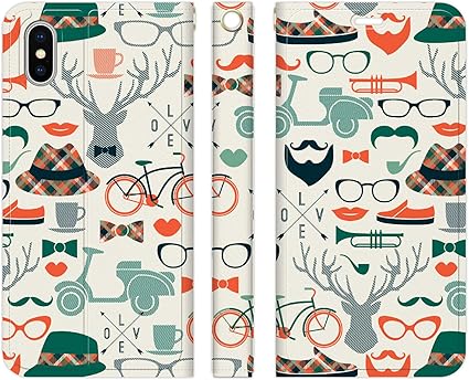 Amazon Co Jp Ruuu ベルトなし Iphone Se 第2世代 モデル Se2 手帳型 スマートフォン ケース カバー Iphonese おもしろ イラスト ひげ メガネ 髭 バイク Love 家電 カメラ