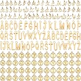 SANNIX Letter Charms, 156Pcs/6 Sets Alphabet ABC Letter Charms 3 Styles Capital A-Z Charms DIY Bracelet Necklace Pendants wit
