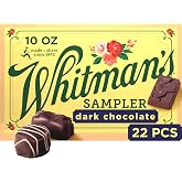 Whitman's Sampler Mother's Day Gift Box, Dark Chocolate Assortment, 10 Ounce (22 Pieces)
