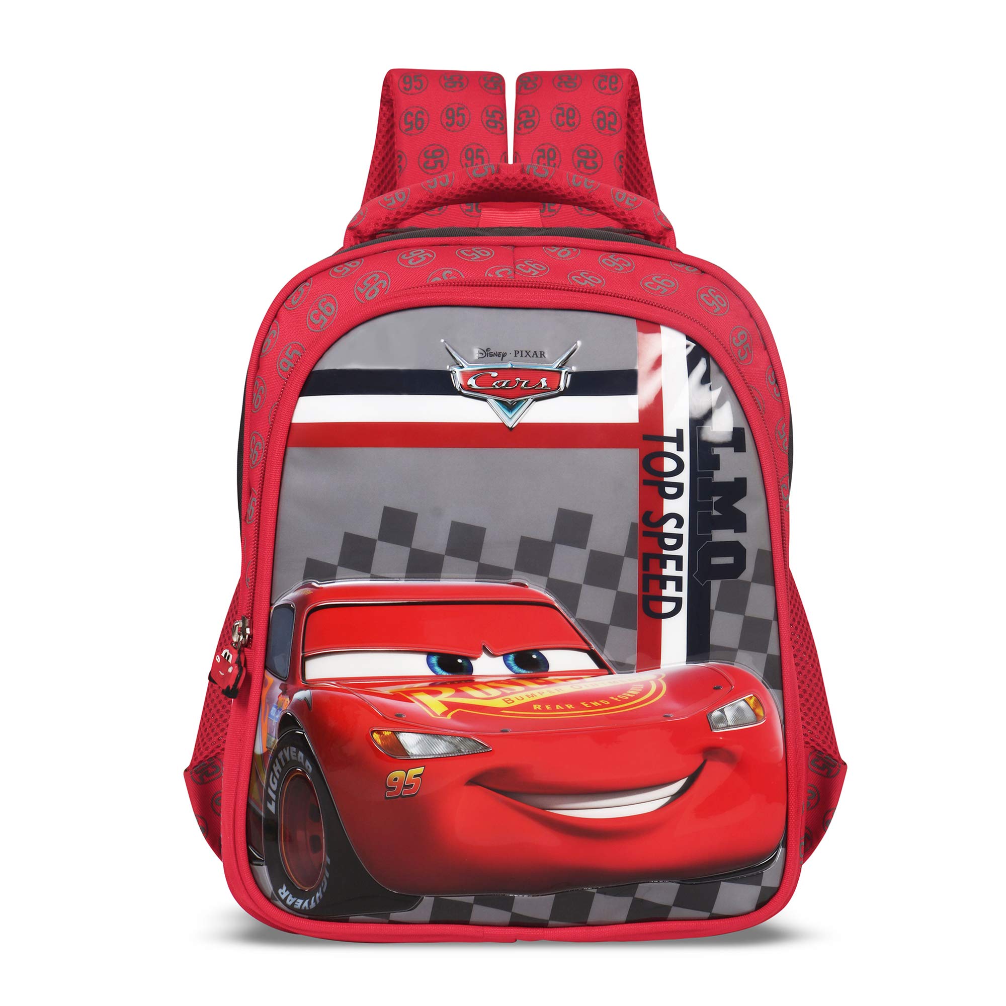 Disney HD Pixar Cars 25 Litres Red Polyester School Bag | Casual Bags for Boy's & Girl's (25107)