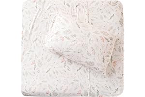 POBIBABY Pobi Baby Twin Bed Sheets - Comfortable Premium Ultra Soft Cotton Twin Fitted Sheet Set for Girls and Boys Floral Design - Ideal Twin Sheets for Kids (Zephyr Minnie)